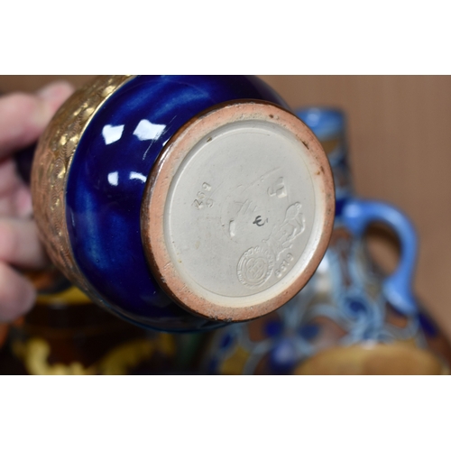 808 - A GROUP OF STUDIO ART POTTERY ITEMS, comprising, Bitossi Rimini Blue 735, candlestick, marked Italy ... 