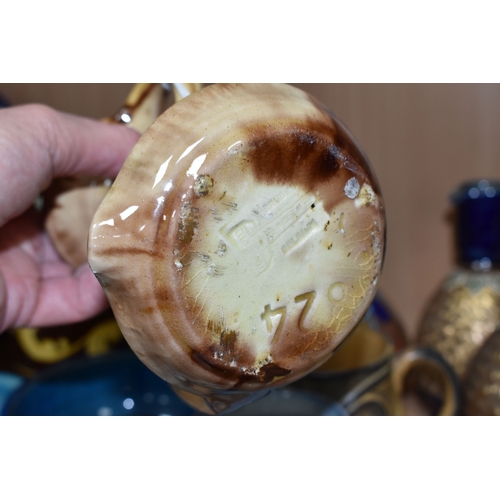 808 - A GROUP OF STUDIO ART POTTERY ITEMS, comprising, Bitossi Rimini Blue 735, candlestick, marked Italy ... 