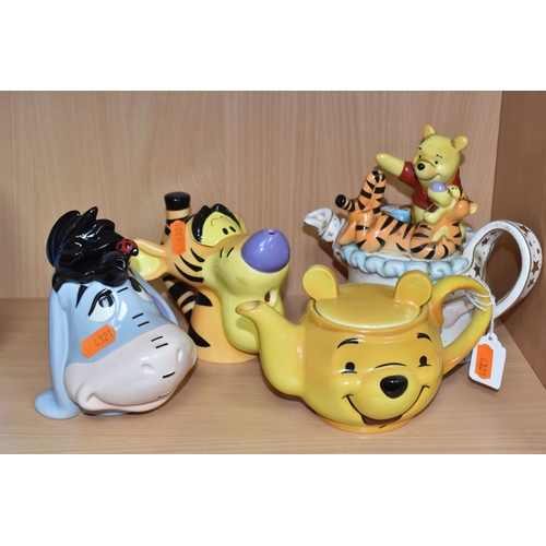 819 - FOUR CARDEW DESIGN DISNEY SHOWCASE COLLECTION 'WINNIE THE POOH' NOVELTY TEAPOTS, comprising a Cardew... 