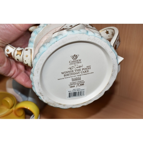 819 - FOUR CARDEW DESIGN DISNEY SHOWCASE COLLECTION 'WINNIE THE POOH' NOVELTY TEAPOTS, comprising a Cardew... 