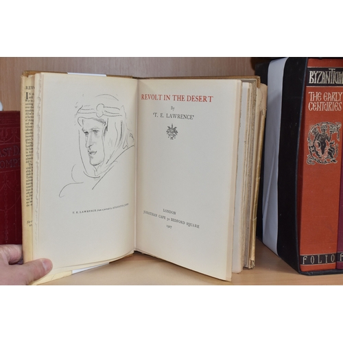845 - BOOKS, eight titles in hardback format comprising three FOLIO SOCIETY volumes of Byzantium; The Earl... 