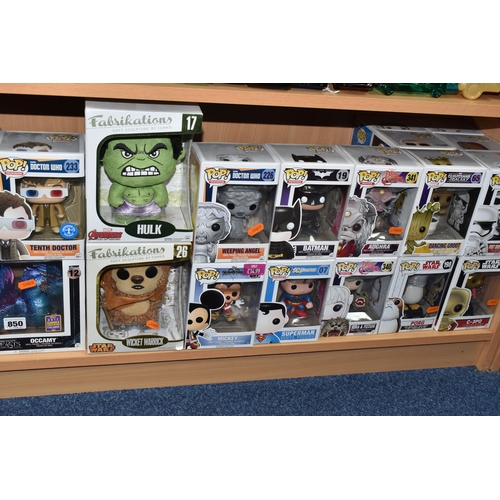 850 - A GROUP OF TWENTY THREE FUNKO POP ITEMS comprising five Marvel themed items comprising 'Dancing Groo... 