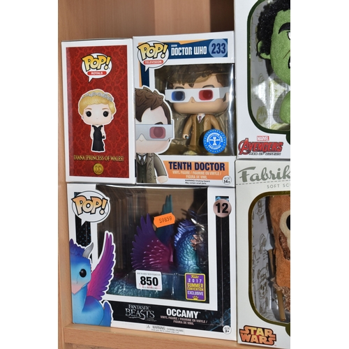 850 - A GROUP OF TWENTY THREE FUNKO POP ITEMS comprising five Marvel themed items comprising 'Dancing Groo... 