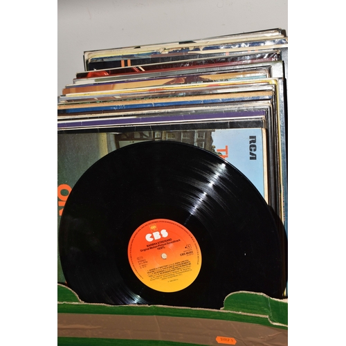 FOUR BOXES AND LOOSE RECORDS, BRASS, AND PICTURES to include two boxes ...
