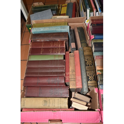 988 - SEVEN BOXES AND LOOSE BOOKS, approximately one hundred and thirty titles in hardback and paperback f... 