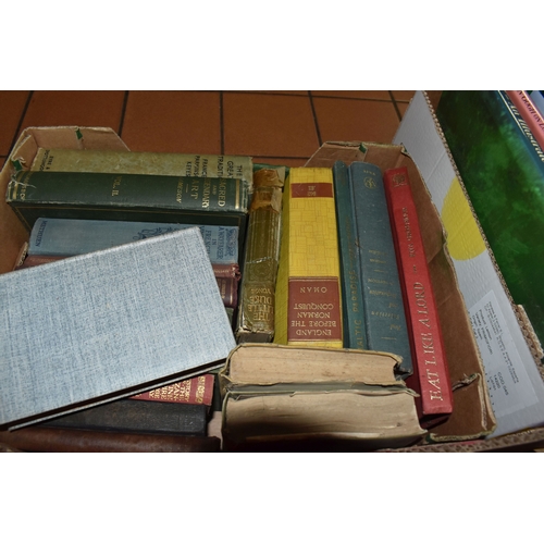 988 - SEVEN BOXES AND LOOSE BOOKS, approximately one hundred and thirty titles in hardback and paperback f... 