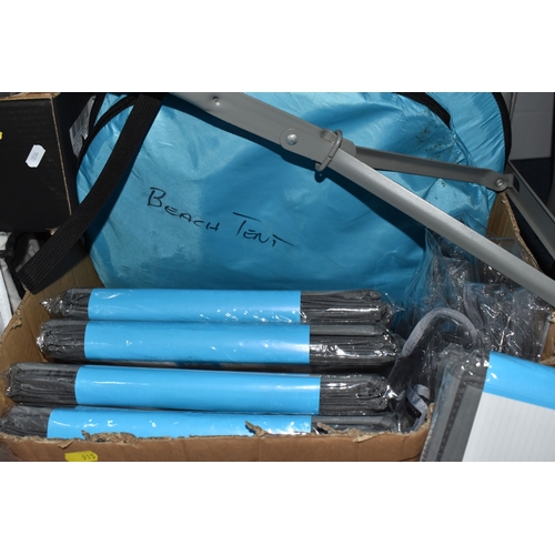 915 - FIVE BOXES AND LOOSE BED LINENS, CURTAINS AND OTHER SOFT FURNISHINGS, most in packaging, to include ... 