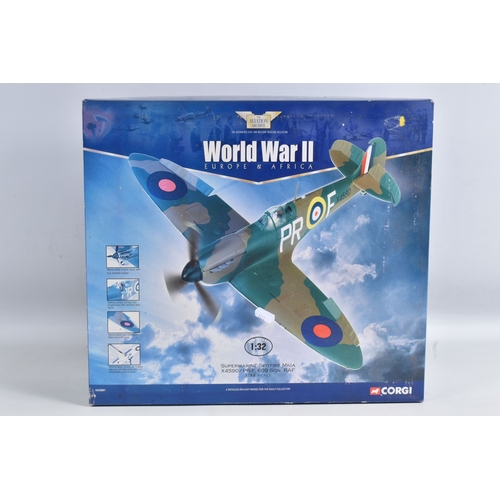 5 - TWO BOXED 1/32 SCALE CORGI THE AVIATION ARCHIVE MODELS, to include a World War II above and Beyond H... 