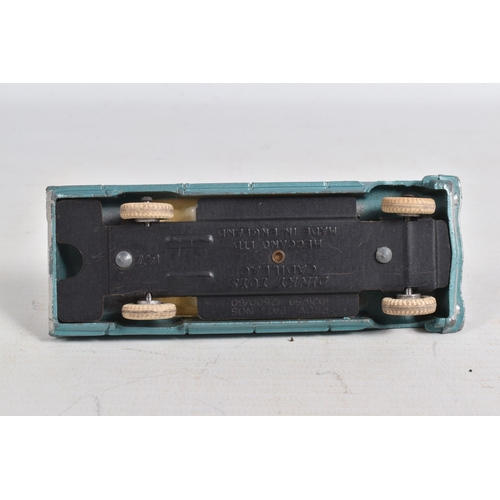 53 - A BOXED DINKY TOYS CADILLAC 62, No.147, metallic aqua blue with white interior, spun hubs and white ... 