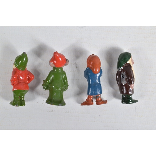 54 - A UNBOXED SET OF BRITAINS SNOW WHITE AND THE SEVEN DWARFS HOLLOWCAST FIGURES, No.1654, all appear co... 