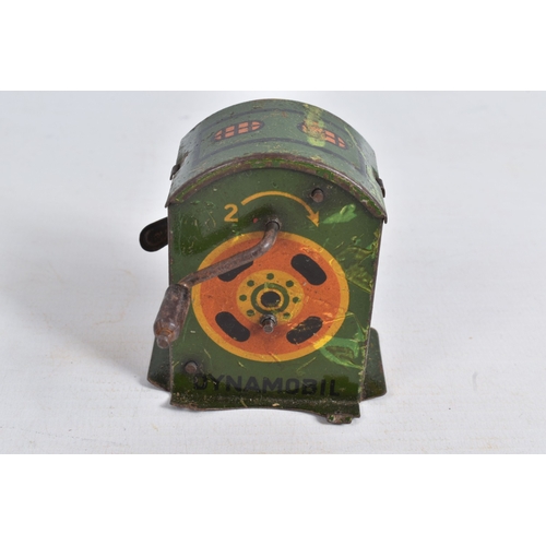 58 - AN UNBOXED HESS DYNAMOBIL, hand turned dynamo, appears complete and in working order, some paint los... 