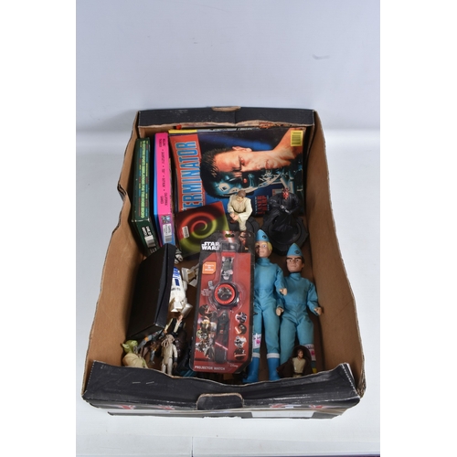 61 - A QUANTITY OF ASSORTED TOYS AND GAMES, to include a quantity of 1980's and 1990's Star Wars figures,... 
