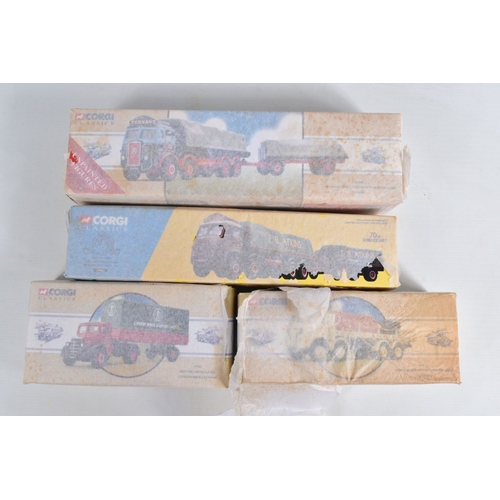 62 - A LARGE QUANTITY OF BOXED DIECAST CORGI MODEL TRANSPORT VEHICLES, models include a ERF Flatbed with ... 