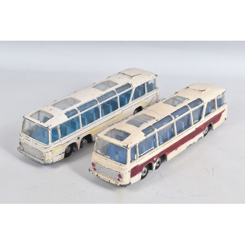 63 - A QUANTITY OF MAINLY UNBOXED CORGI AND DINKY TOYS BUS AND COACH MODELS, to include Corgi B.M.M.O Mid... 