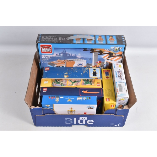 72 - A QUANTITY OF BOXED LEGO AND OTHER BUILDING BLOCK SETS, to include a Creative Personalities 40291, s... 