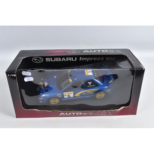 8 - A BOXED AUTOART RACING DIVISION 1/18 SCALE SUBARU IMPREZA WRC, 1999 R. Burn/R. Reid RN5, No.89992, a... 
