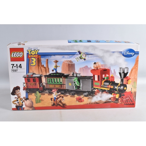 84 - A SEALED BOXED LEGO DISNEY PIXAR TOY STORY 3 WESTERN TRAIN CHASE, reference 7597, factory sticker ta... 