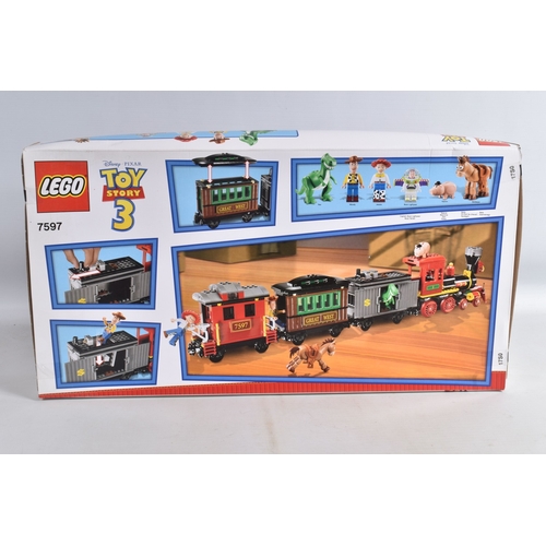 84 - A SEALED BOXED LEGO DISNEY PIXAR TOY STORY 3 WESTERN TRAIN CHASE, reference 7597, factory sticker ta... 