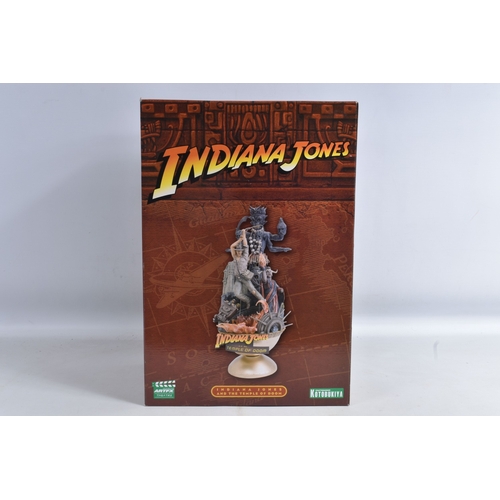 86 - A BOXED 2008 KOTOBUKIYA SNAP FIT INDIANA JONES TEMPLE OF DOOM DISPLAYED ARTFX THEATRE, appears to ha... 