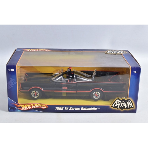 101 - A SEALED BOXED 1:18 SCALE HOTWHEELS DC BATMAN 1966 TV SERIES BATMOBILE, no. L2090, model and box in ... 
