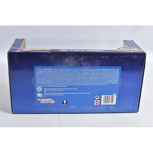 101 - A SEALED BOXED 1:18 SCALE HOTWHEELS DC BATMAN 1966 TV SERIES BATMOBILE, no. L2090, model and box in ... 