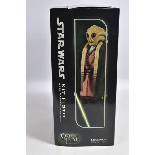 103 - A BOXED SIDESHOW COLLECTIBLES 1:6 SCALE STAR WARS ORDER OF THE JEDI KIT FISTO JEDI MASTER FIGURE, no... 