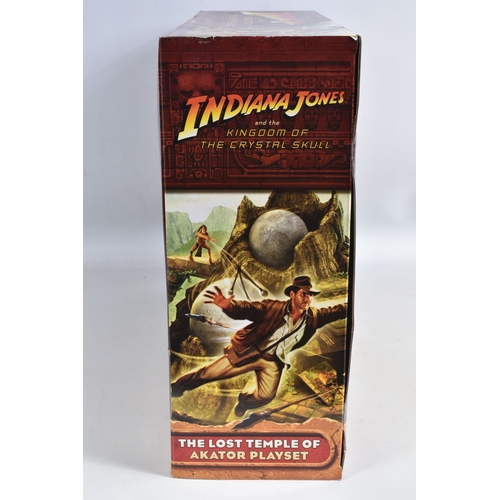 106 - A SEALED BOXED HASBRO INDIANA JONES THE LOST TEMPLLE OF AKATOR PLAYSET, 46035, box crushed to the fr... 