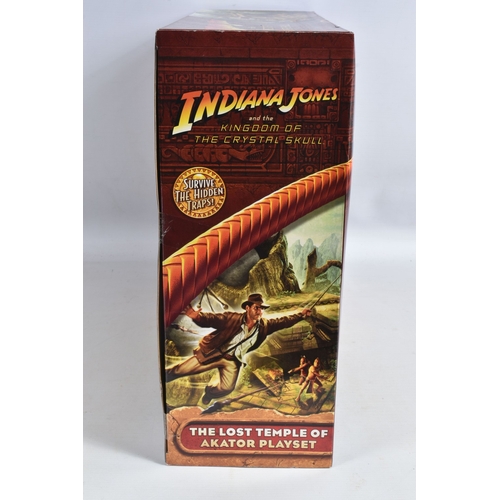 106 - A SEALED BOXED HASBRO INDIANA JONES THE LOST TEMPLLE OF AKATOR PLAYSET, 46035, box crushed to the fr... 