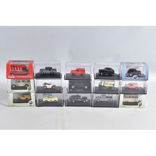 107 - A COLLECTION OF BOXED 1:76 SCALE OXFORD DIECAST MODEL VEHICLES, to include an Original AFS Green God... 