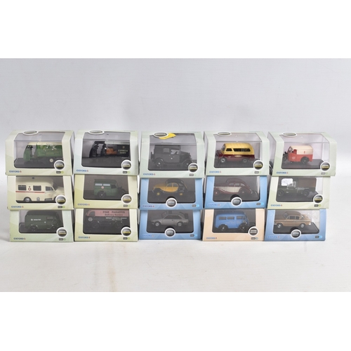 107 - A COLLECTION OF BOXED 1:76 SCALE OXFORD DIECAST MODEL VEHICLES, to include an Original AFS Green God... 