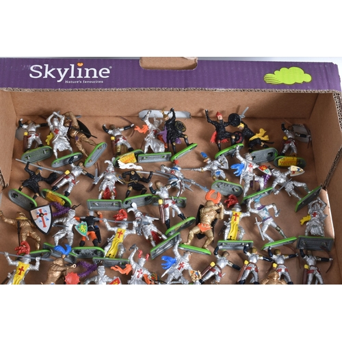 108 - A BOXED BRITAINS KNIGHTS OF THE SWORD LION CASTLE, no. 7792, castle includes front gate, bridge, sel... 