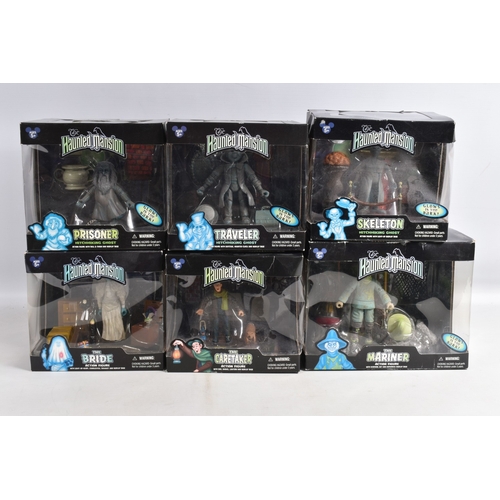 109 - SIX BOXED DISNEY THEME PARK EDITION HAUNTED MANSION ACTION FIGURES, to include The Mariner, Traveler... 
