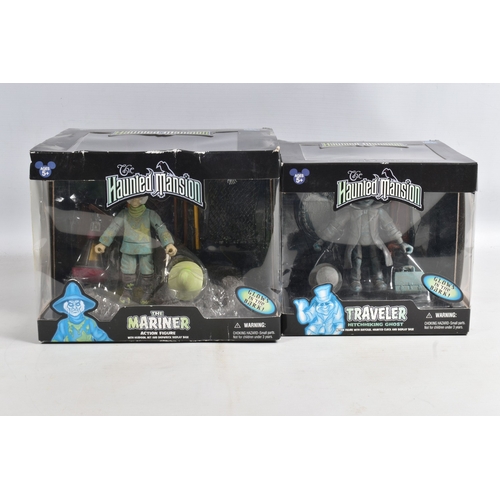 109 - SIX BOXED DISNEY THEME PARK EDITION HAUNTED MANSION ACTION FIGURES, to include The Mariner, Traveler... 
