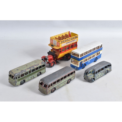 111 - BOXED AND LOOSE EFE, MATCHBOX, CORGI, DINKY, ATLAS EDITIONS BUSES, COACHES, TRAMS AND COMMERCIAL DIE... 