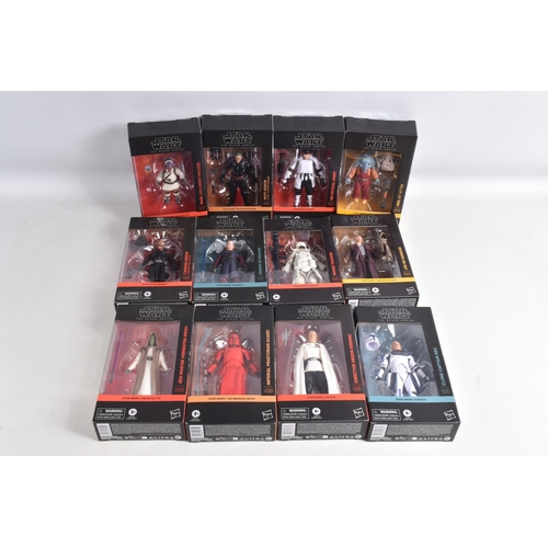 115 - TWELVE BOXED HASBRO TV SERIES STAR WARS THE BLACK SERIES ACTION FIGURES, to include two  'The Mandal... 