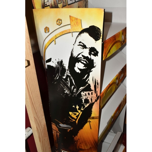 120 - A 2010 20TH CENTURY FOX A-TEAM SHOP DISPLAY STAND, either for toy or film stock, with four shelves, ... 