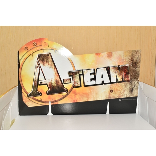 120 - A 2010 20TH CENTURY FOX A-TEAM SHOP DISPLAY STAND, either for toy or film stock, with four shelves, ... 
