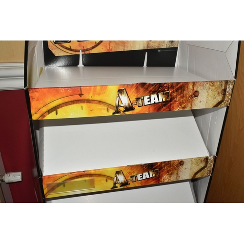 120 - A 2010 20TH CENTURY FOX A-TEAM SHOP DISPLAY STAND, either for toy or film stock, with four shelves, ... 