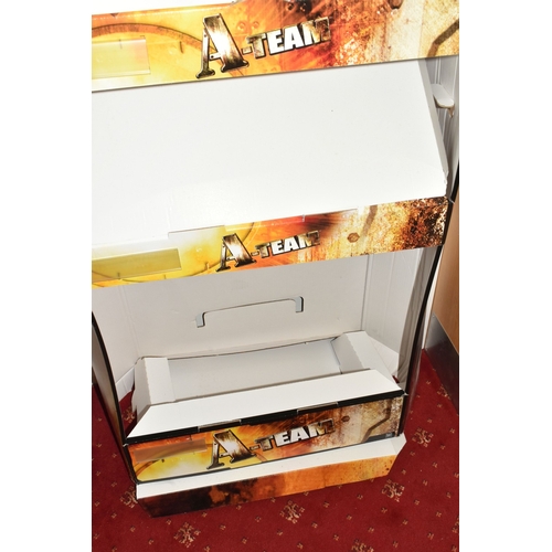 120 - A 2010 20TH CENTURY FOX A-TEAM SHOP DISPLAY STAND, either for toy or film stock, with four shelves, ... 