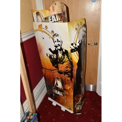 120 - A 2010 20TH CENTURY FOX A-TEAM SHOP DISPLAY STAND, either for toy or film stock, with four shelves, ... 