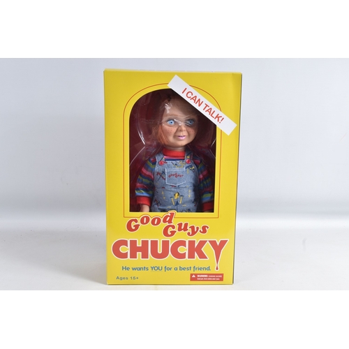 95 - A BOXED SEALED BOXED MEZCO TOYZ CHILDS PLAY 2 GOOD GUYS CHUCKY DOLL, asst. 78004, still seated with ... 