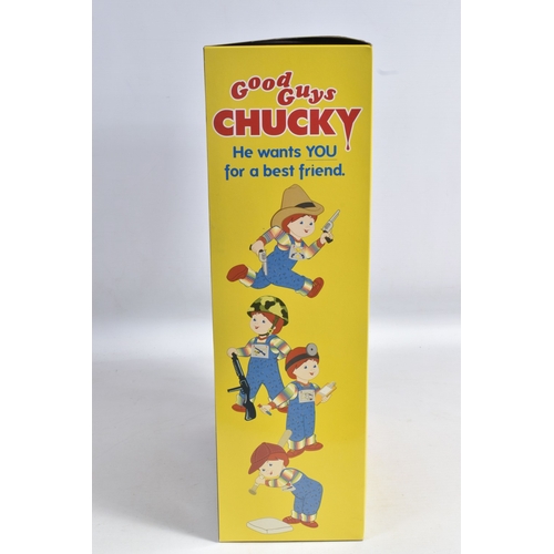 95 - A BOXED SEALED BOXED MEZCO TOYZ CHILDS PLAY 2 GOOD GUYS CHUCKY DOLL, asst. 78004, still seated with ... 