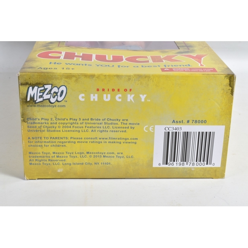 97 - A SEALED BOXED MEZCO TOYZ BRIDE OF CHUCKY EVIL CHUCKY DOLL, He wants YOU for a best friend, asst. 78... 