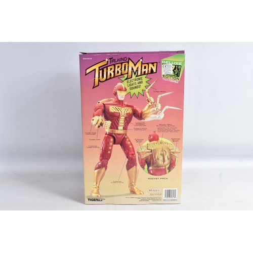 98 - A BOXED 1997 TIGER ELECTRONICS INC. 13 1/2 INCH TALKING TURBO MAN ACTION FIGURE, 80-618, IT621, Twen... 