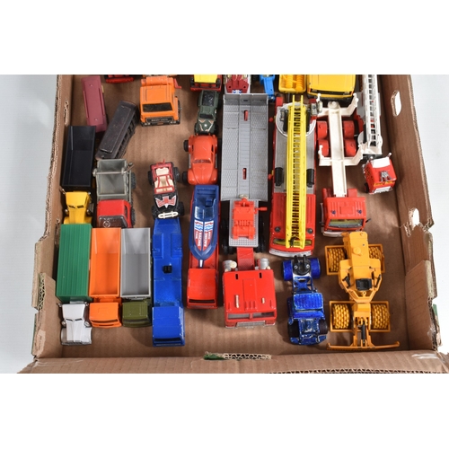 200 - A LARGE QUANTITY OF UNBOXED ASSORTED PLAYWORN DIECAST AND PLASTIC VEHICLES, to include Corgi, Matchb... 