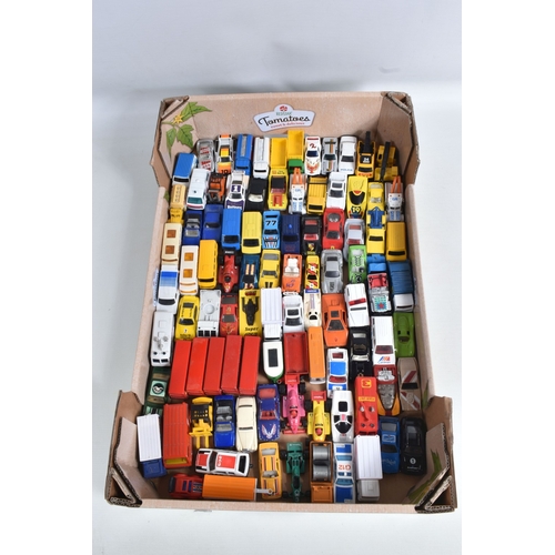 201 - A LARGE QUANTITY OF UNBOXED ASSORTED PLAYWORN DIECAST VEHICLES, mostly late 1970's and later issues,... 