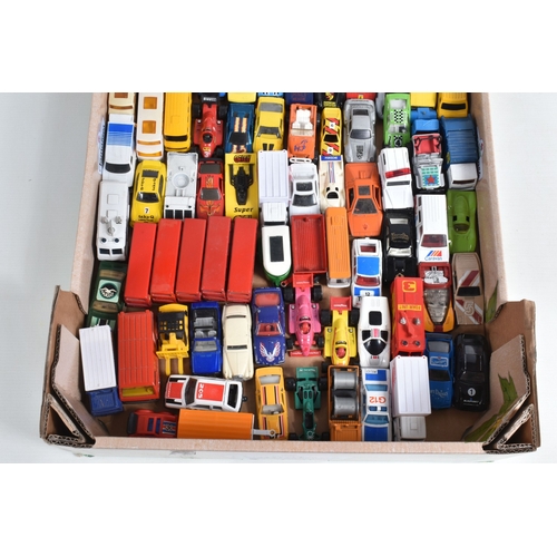 201 - A LARGE QUANTITY OF UNBOXED ASSORTED PLAYWORN DIECAST VEHICLES, mostly late 1970's and later issues,... 