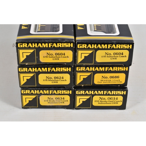 238 - A QUANTITY OF BOXED GRAHAM FARISH N GAUGE G.W.R. MODELS RAILWAY ITEMS, Hall class locomotive and ten... 