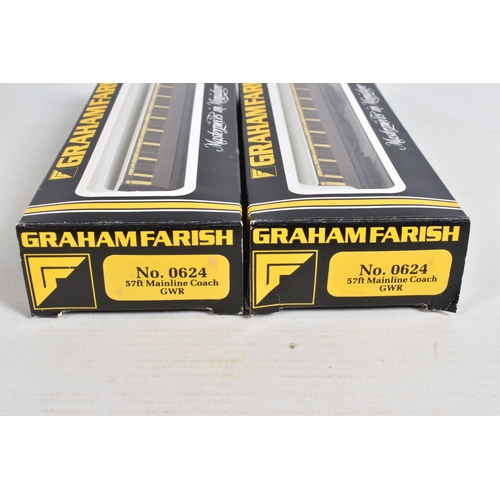 238 - A QUANTITY OF BOXED GRAHAM FARISH N GAUGE G.W.R. MODELS RAILWAY ITEMS, Hall class locomotive and ten... 