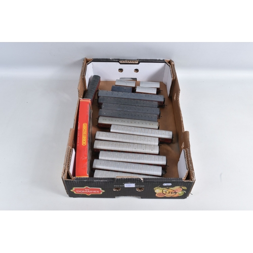 240 - A QUANTITY OF MAINLY UNBOXED OO GAUGE HORNBY, LIMA, MAINLINE & BACHMANN L.M.S. COACHING STOCK, assor... 
